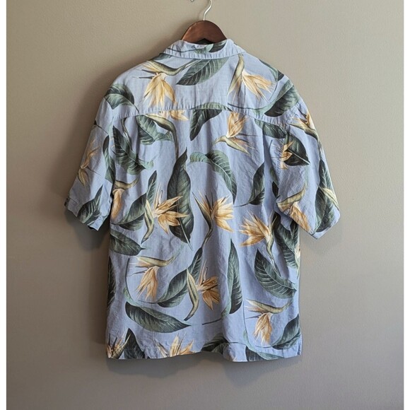 Jamaica Jaxx Size Large Hawaiian Shirt Silk Floral Mens Flowers Short Sleeve L - Picture 3 of 4